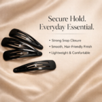 Elegant black hair clips with sleek finish