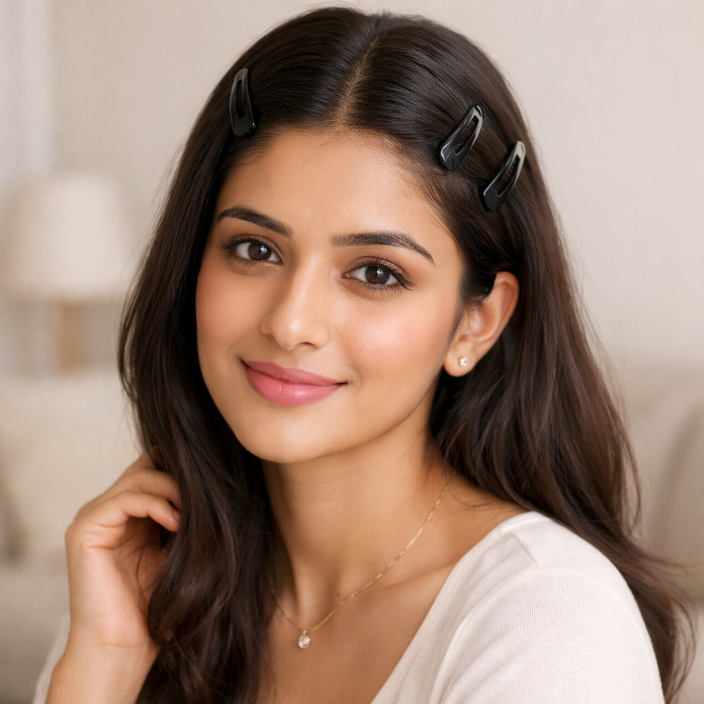 Serene portrait of a young woman