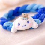 Cinnamoroll charm on braided hair tie