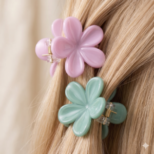 Pastel flower claw clips